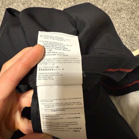 2 pc HUGO BOSS Men's Suit 40R Black wool - Picture 14 of 14